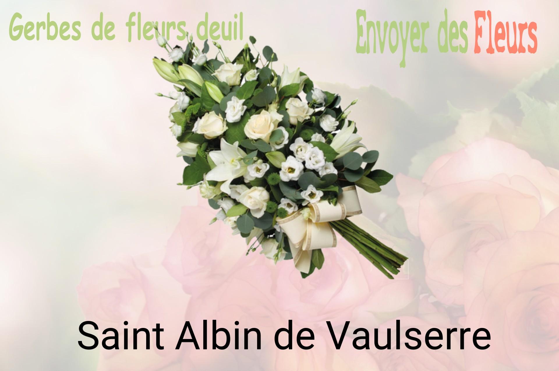 Gerbe de fleurs de deuil livrée à Saint-Albin-de-Vaulserre